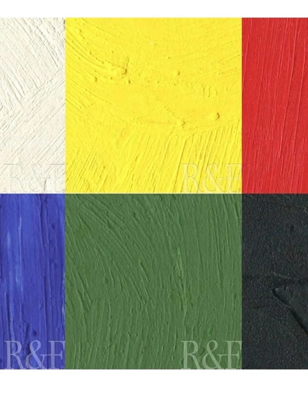R&F Handmade Paints Professional Oil Opaque Color Set Pigment Sticks - Set of 6
